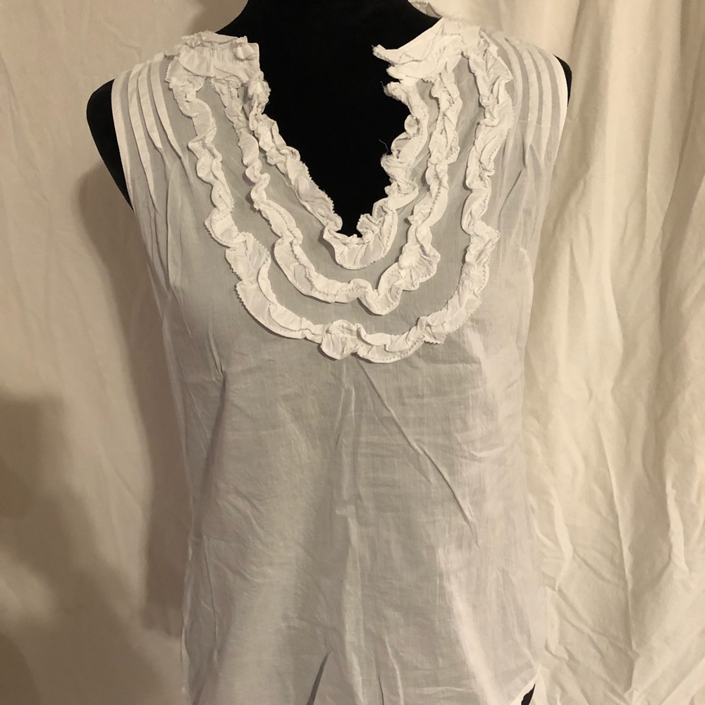 White cotton tank top (needs good ironing)